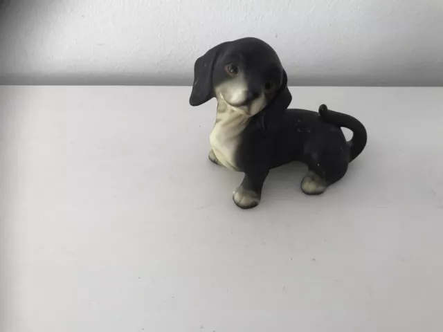 Vintage Porcelain Dachshund Dog Figure HHH Harvey Knox