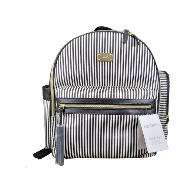 Carter's Handle It All Diaper Backpack - Black Stripe
