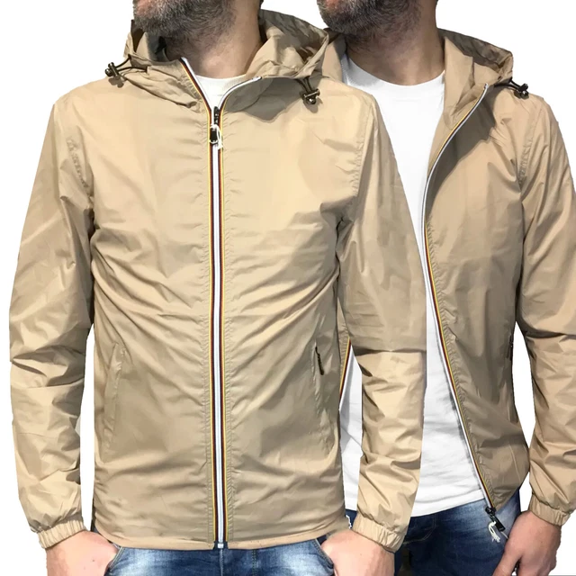 Giubbotto uomo slim fit giacca leggera impermeabile giubbino estivo Slim fit