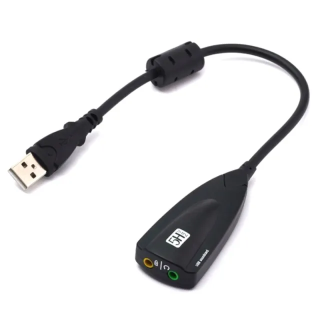 Externe USB -Soundkarte 7.1 Adapter 5HV2 USB -bis 3D CH Sound Antimagnetisch