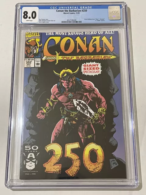 Conan The Barbarian # 250 (11/91) CGC Graded Copper Age Comic Book 8.0 VF