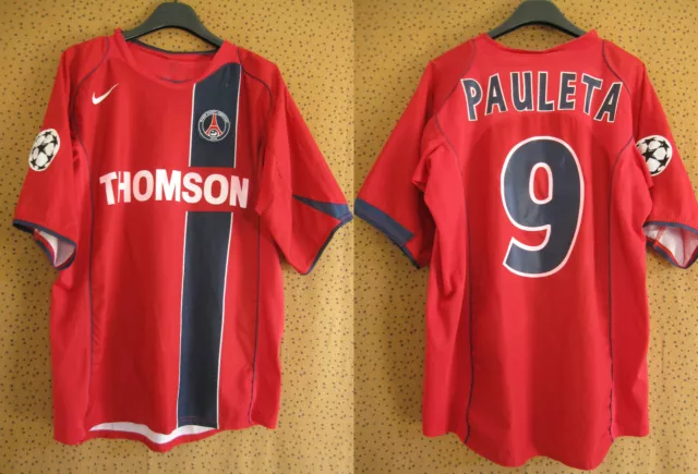 Maillot PSG Paris Saint Germain 2004 Thomson Nike Pauleta #9 jersey Homme -  L