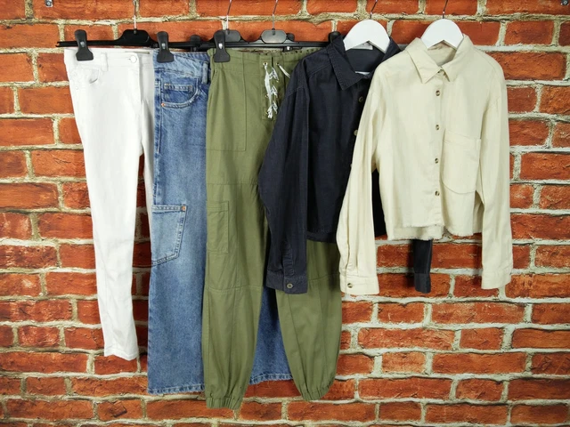 Girl Bundle Age 9-10 Years Zara R Island Etc Cargo Jogger Jeans Cord Shirt 140Cm
