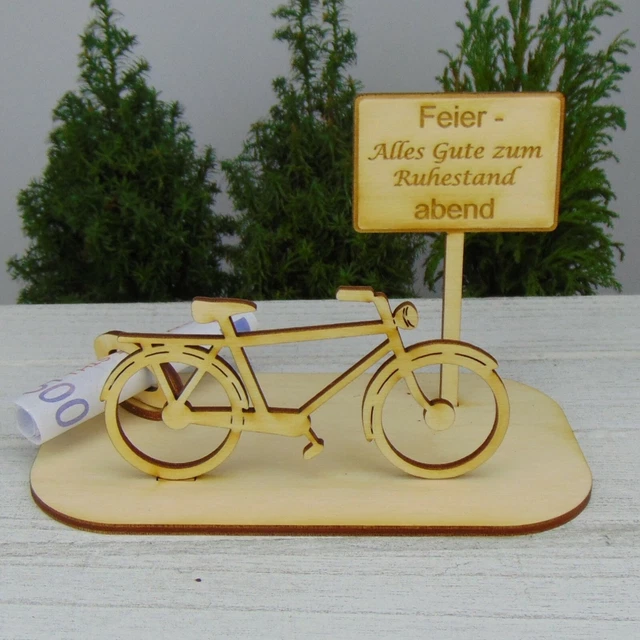 Cadeau Anniversaire Original Vélo En Bois - Déco à Assembler, Gravure Possible, 25x13.5x11 Cm, Pour Proches
