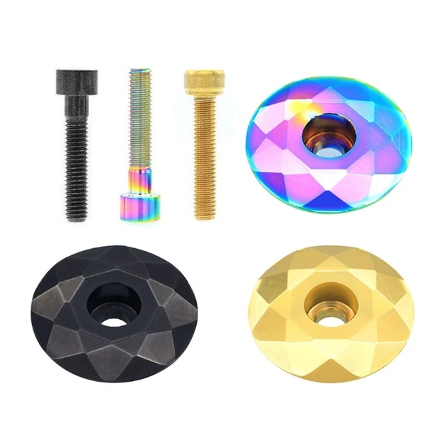 for Steel Alloy Bicycle Stem Top Cap with Screw Headset Protective Cove