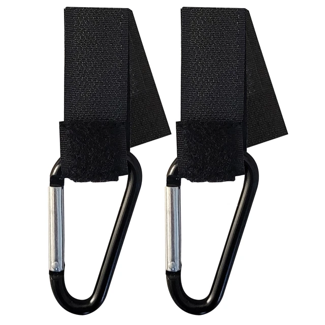 2 Pram Clips | Universal Baby Buggy Pushchair Stroller Shopping Bags Hook Straps