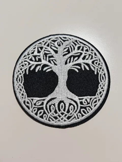 Lebensbaum PATCH Aufnäher Bügelbild Wikinger Viking Yggdrasil Neofolk NEU