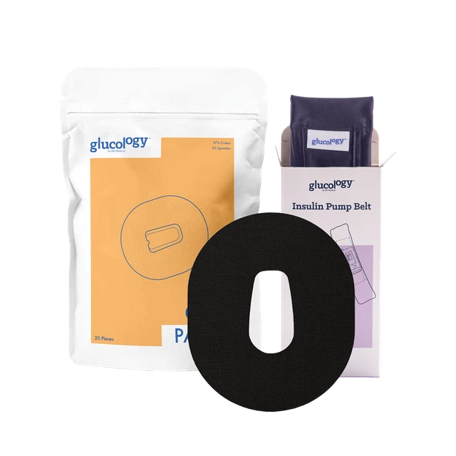 Paquete de MCG Glucology® Black | Cinturón de bomba de insulina + 25...
