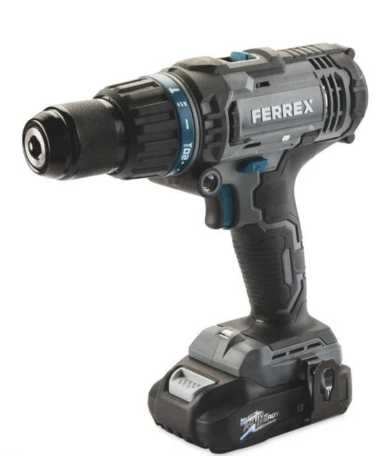 FERREX 20V CORDLESS Impact Hammer Drill Driver 13mm BARE UNIT £20.00