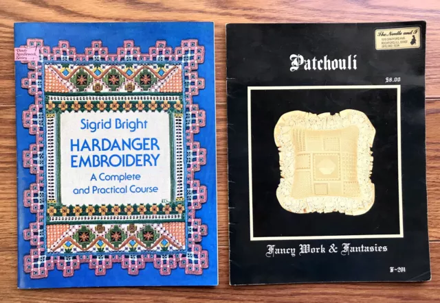 HARDANGER BORDADO Sigrid Brillante y PACHULÍ Revistas Agujas Encaje Doily