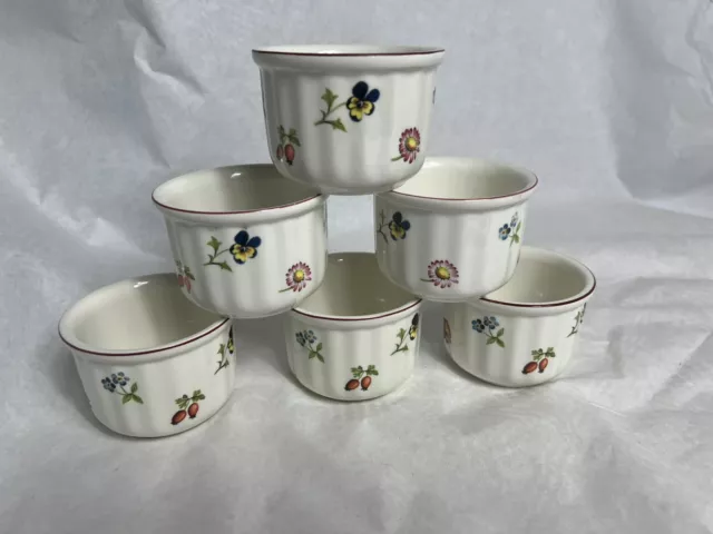 Villeroy & Boch Petite Fleur  Ramekin small bowls x 6