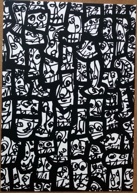 Antonio SAURA Sérigraphie originale 1994 Signée Numérotée Très Bon État