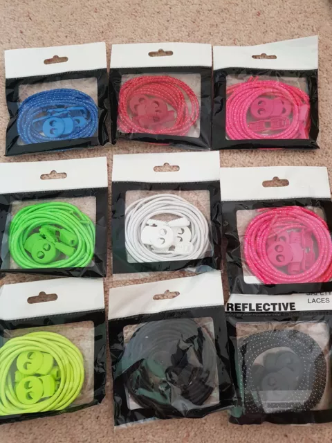 INFINITY Elastic Laces. Triathlon Laces. No tie laces. 9 Different Colours.