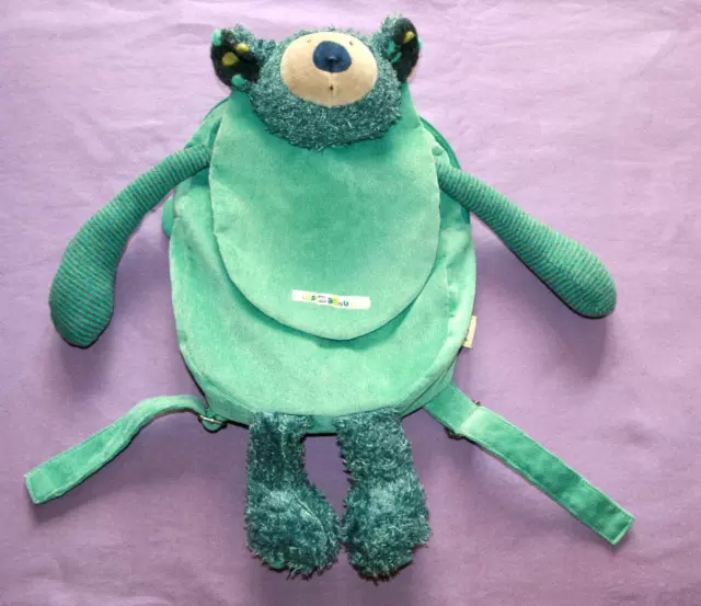 Moulin Roty Sac A Dos Doudou Koala Baba Les Zazous Bleu Vert Etat Neuf