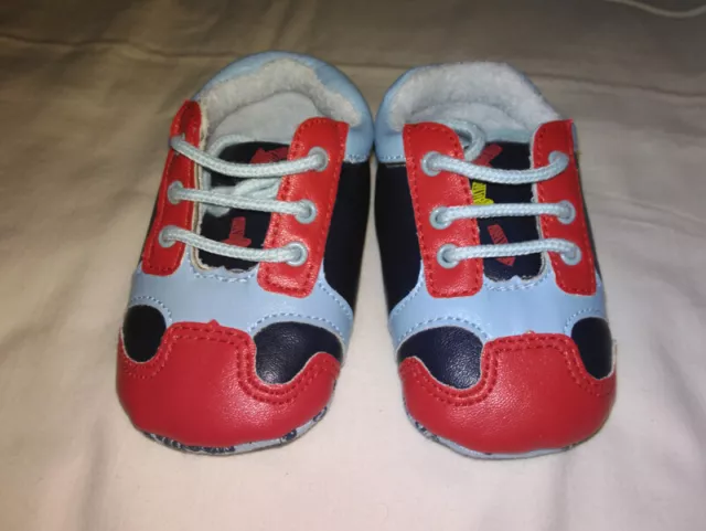 PRENATAL SCARPINE NEONATO JEANS BLU 17 RUGBY NUOVE ginnastica