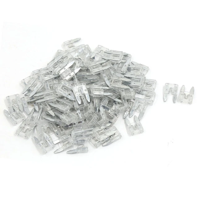 Lot de 100Blanc pour Voiture Camion SUV de rechange lame Fusibles MINI Fusible 2
