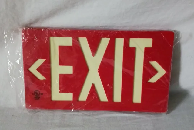 JESSUP GLO BRITE 7050-B Exit Sign PF50 Red Single Side NEW OPEN BOX