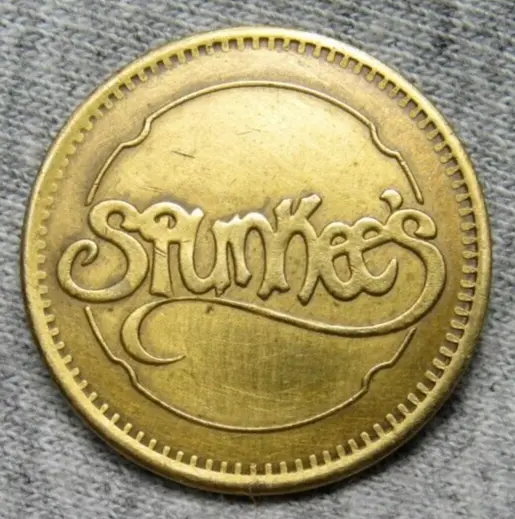 Vintage SPUNKEE'S  Amusement Arcade Game NO CASH VALUE Trade Token Coin   37