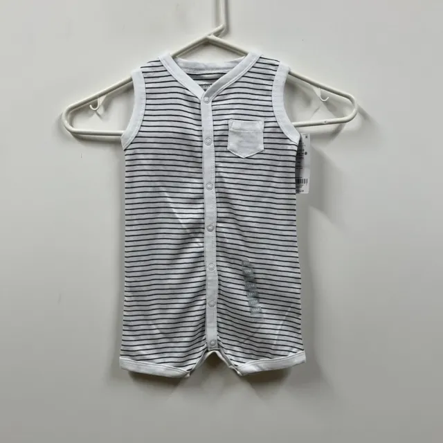 carters baby boy 18 months romper white striped boat