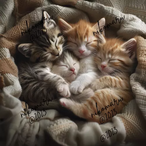 Digital Image Picture Photo Wallpaper Background Cats sleeping kitty Desktop Art