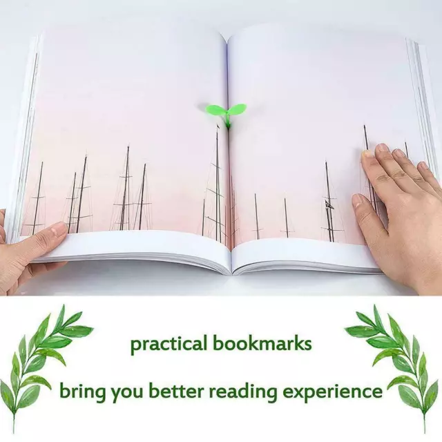 Silicone Bookmark Green Grass Sprout Buds Indentifier Page Books Mark Fast