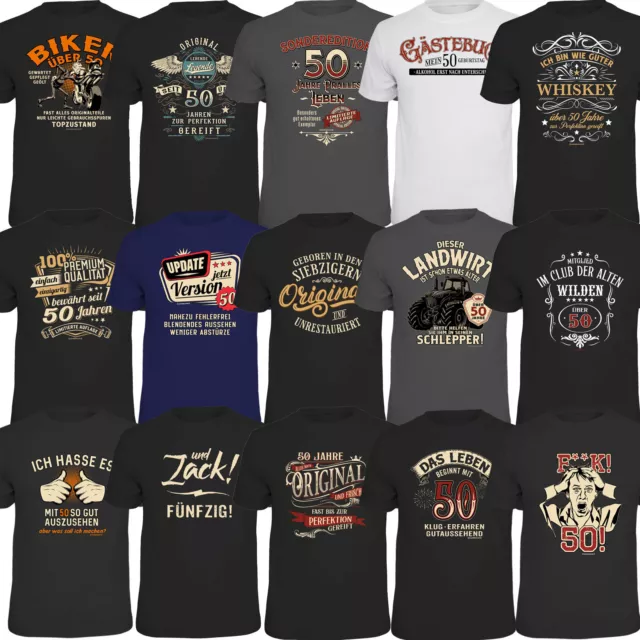 TSHIRT 50. GEBURTSTAG Sprüche Shirts 50 sten Fünfzigsten Geschenke