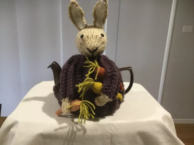 Extra Thick  Pot Cosy Rabbit With Organic Carrots  & Fluffy Tail