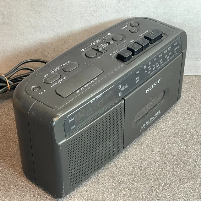 SONY DREAM MACHINE ICFC610 Clock Radio with Cassette Tape Player
