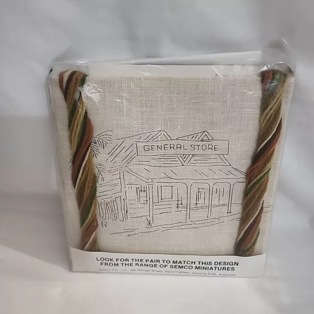 Vintage SEMCO Miniature Crewel Embroidery Collection / General Store Kit No 1128 3