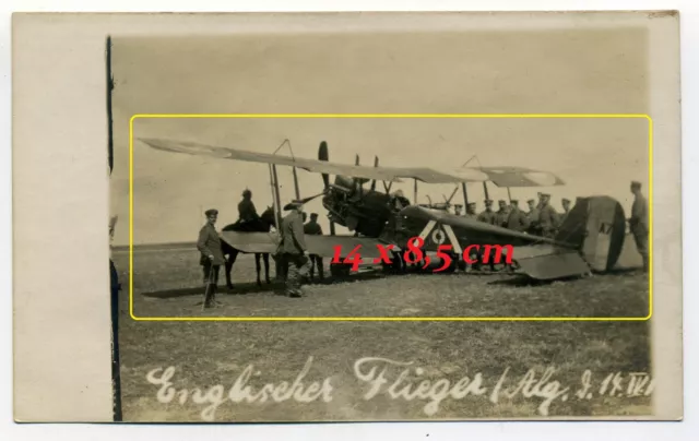 Foto englisches Flugzeug Kennung Soldaten in Frankreich Flieger aus England