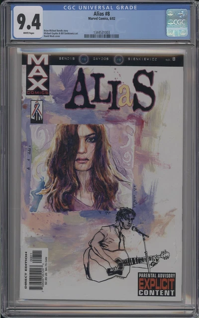 Alias #8 - Cgc 9.4 - Jessica Jones - Brian Michael Bendis Story