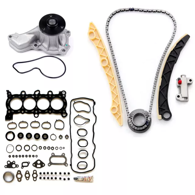 Timing Chain Kit Head Gasket Set Water Pump for 06-11 Honda Civic 1.8L