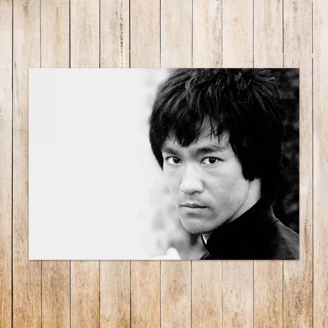 print of Bruce Lee portrait - Poster - A3 42x29.7cm // 16.5x11.7in