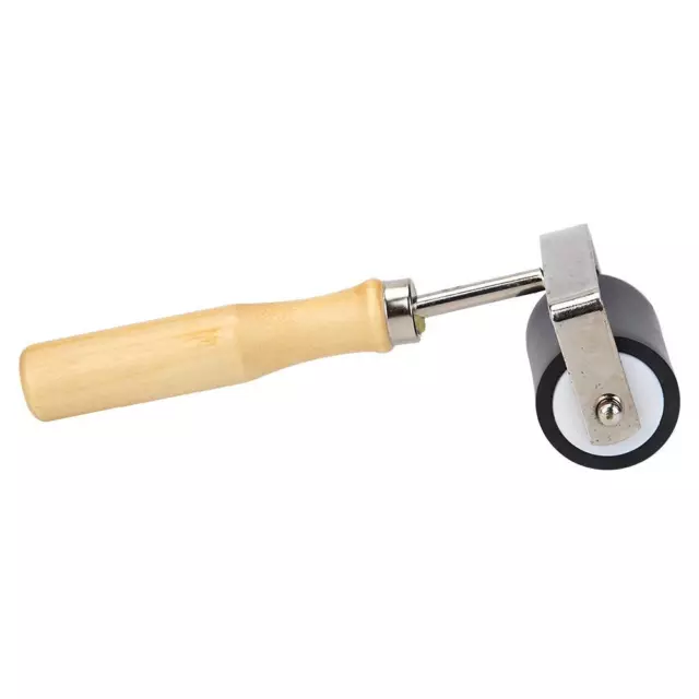 Hard Rubber Roller Wooden Handle Printing Ink Brayer Art Tool 16.5x7x3.5cm