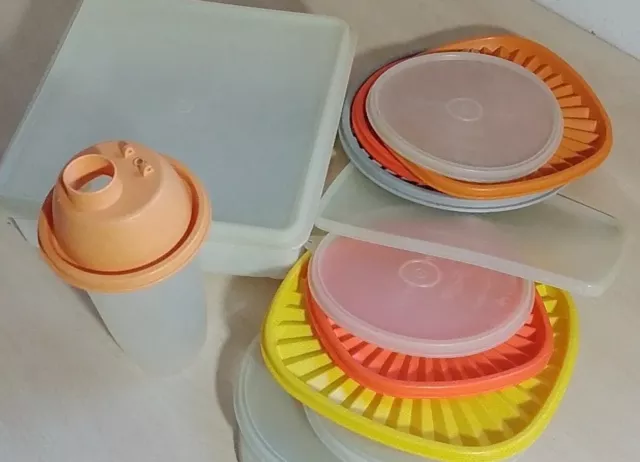 Vintage Tupperware Tub Drinking Cup Spare Lids