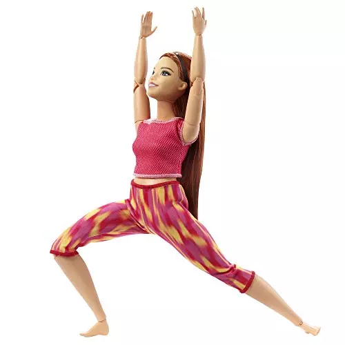 Barbie Made to Move Doll Curvy Long Straight Red Hair Athleisure Yoga Wear