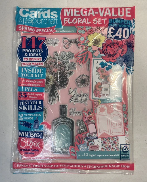 Simply Cards & Papercraft 147 proyectos MegaValue conjunto floral número 241 NUEVO sellado