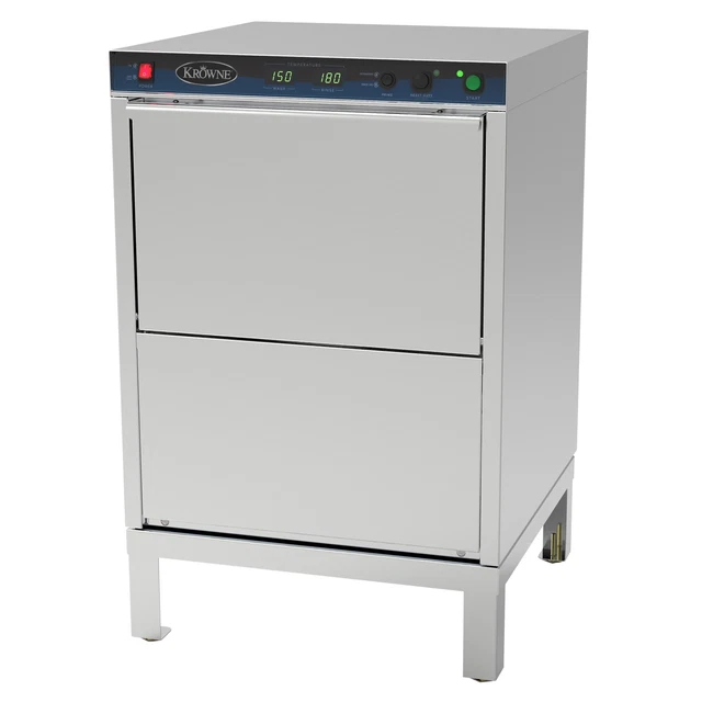 Krowne GWH-24 24" Door Type Undercounter Glasswasher, High Temp, 25 Racks Per Hr