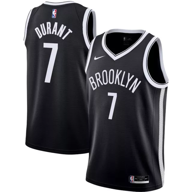 Nike Kevin Durant Brooklyn Nets #7 Black Swingman Dri-Fit Basketball Jersey XL