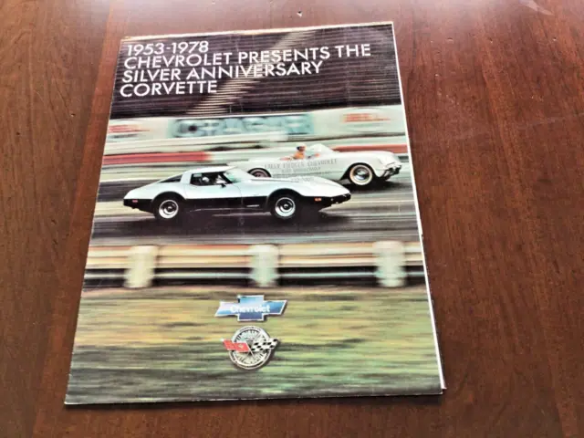 GENUINE ORIGINAL 1978 CHEVROLET CORVETTE SILVER ANNIVERSARY Dealers Brochure