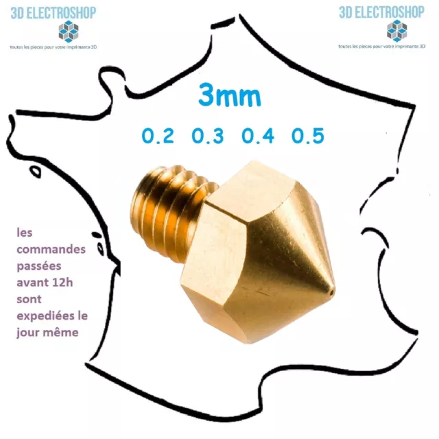 buse extrudeur ultimaker 3mm 0.2 0.3 0.4 0.5mm nozzle imprimante 3D