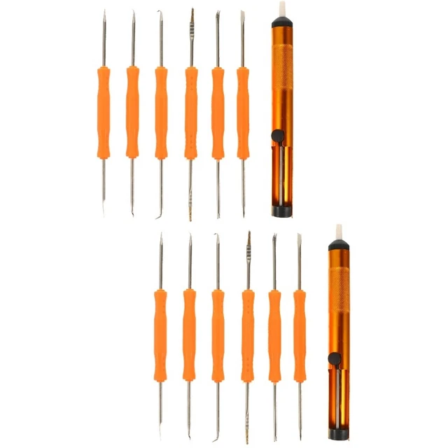 Lot De 8 Pointes De Fer à Souder En Cuivre étamé - Formes Variées (cône, Couteau, Plat...) Pour Station De Soudure - 8