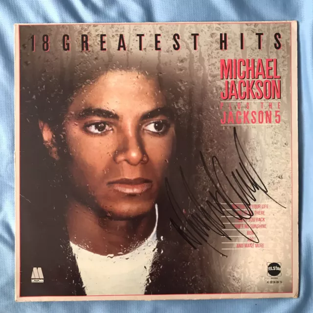 Authentic Hand Signed Michael Jackson 12 Inch Vinyl / LP Cover - COA