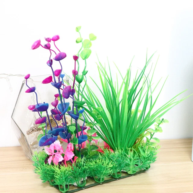 Prato Artificiale Per Acquario 25x25cm – Pianta Subacquea In Plastica Verde – Decorazione Pesci - 3