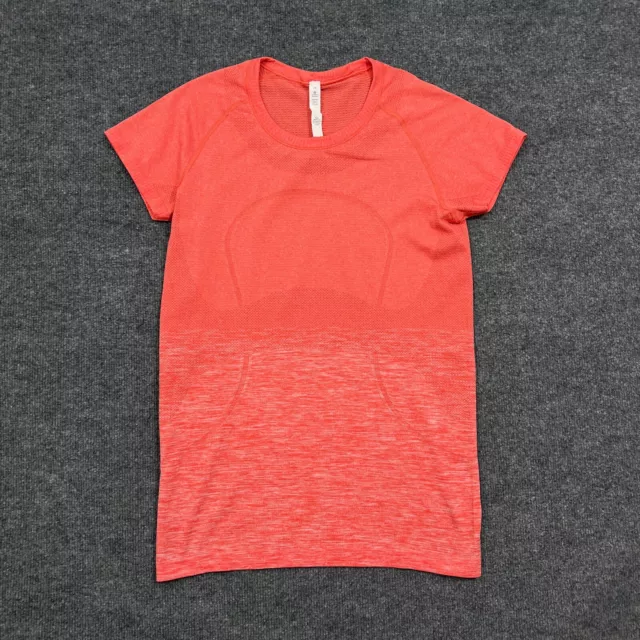 Lululemon Womens Shirt 10 Swiftly Tech Short Sleeve Crew Grapefruit Poly Nylon