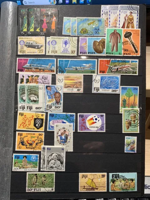 Fiji Stamps Collection Of Over 200 Used QEII