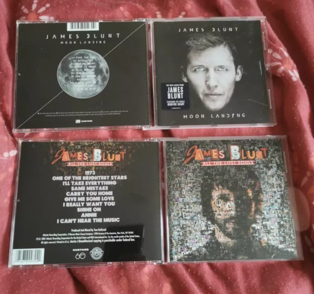 James Blunt : Moon landing & All the lost souls CD music albums Bundle Lot