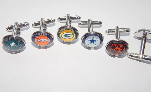 Football team club logo cufflinks jewelry football sports symbol emblem NFL Football team club logo cufflinks jewelry football sports symbol emblem NFL