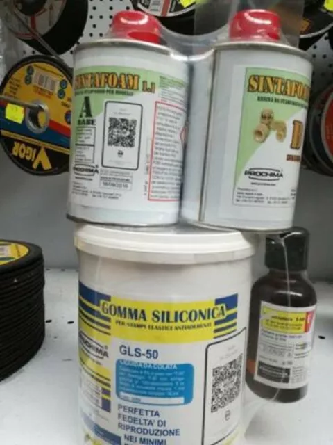 GLS-50 Gomma silic. liquida da colata gr 500+PROCHIMA SINTAFOAM A+B KG 1