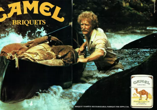 Publicité Advertising  0822 1987   briquets Camel   Zippo  2 pages